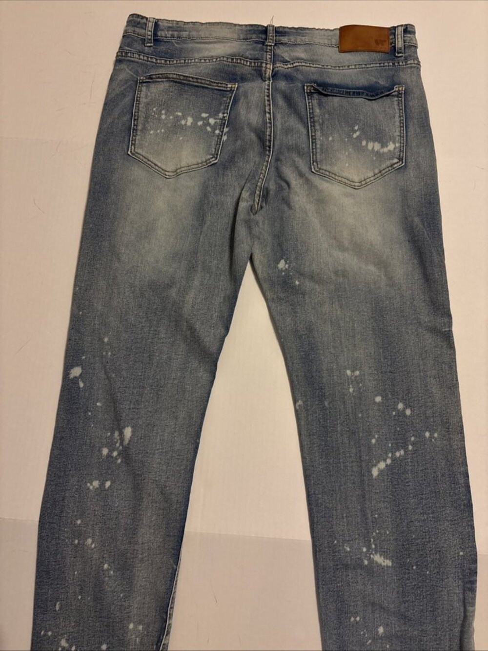 waimea jeans men Size 40 Orange Savage Paint Graphic Design Grunge - Picture 6 of 8